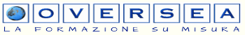 Logo con scritta OVERSEA e claim la formazione su misura